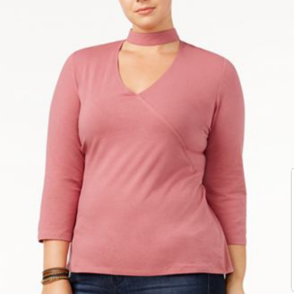 Moral Fiber Trendy Plus Size Cutout Shirt - 2X